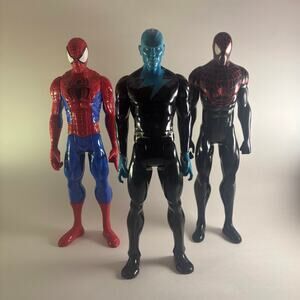 Marvel Titan Spider-Man and Electro 12" Action Figures 2013/2014 Lot of 3